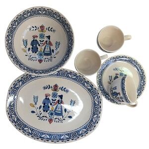 Johnson Brothers Old Granite Hearts & Flowers Dish Set